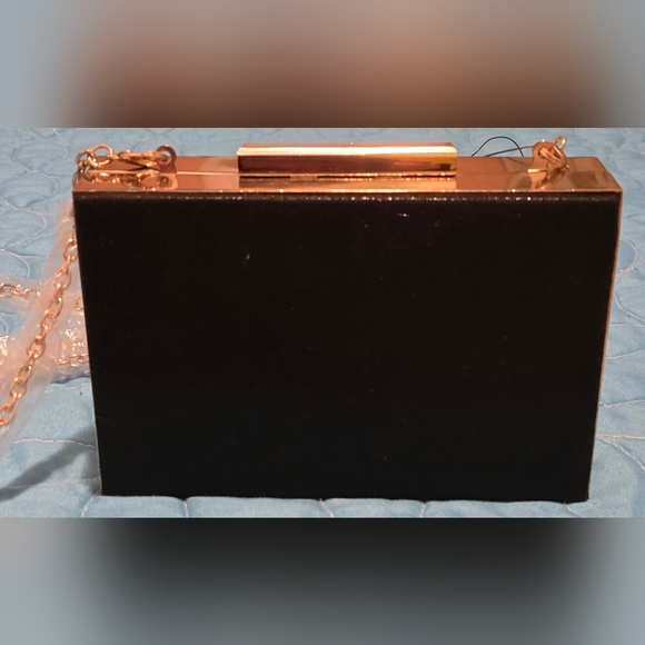 INC Adlee Clutch Black Floral Embellished Crossbody NWT - Picture 3 of 15